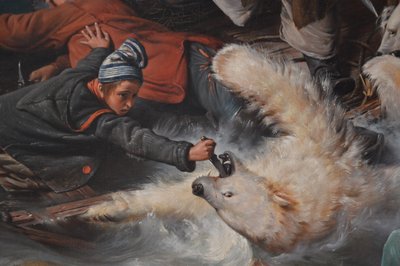 Fight with Polar Bears by François Auguste Biard